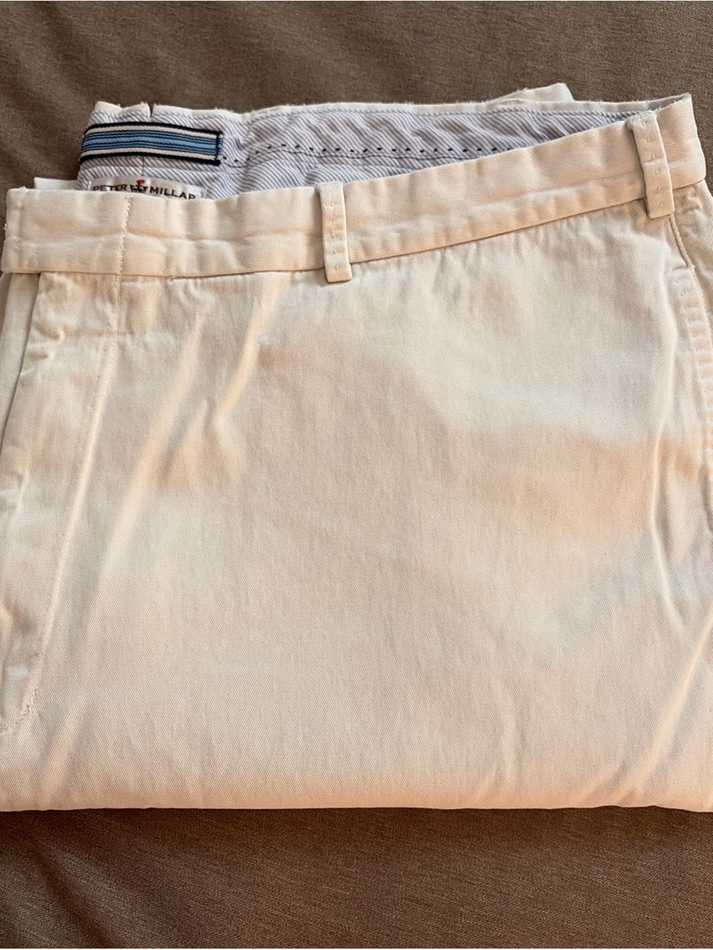 Peter Millar Crown White Pima Cotton Straight Leg Chino Pants